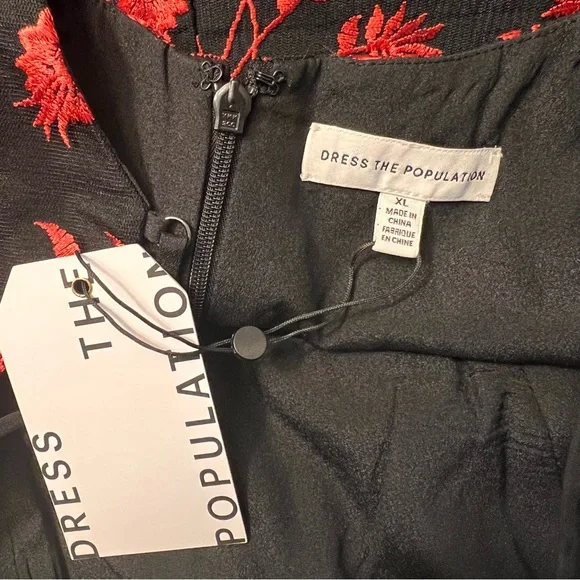 NWT Dress the Population Cantrelle Lace Midi Dress - Picture 6 of 7